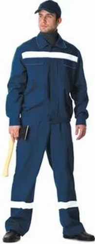 Костюм "Универсал Профи": куртка, брюки (синий с васильковым), тк. смесовая 104-108/170-176