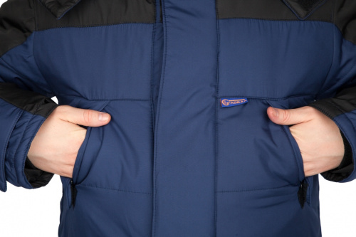 Куртка "Глобал Плюс" утепленная (синий с черным) ткань Dewspo фото 5