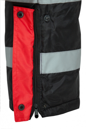 Костюм "Метеор": куртка, полукомб, утепленный (красный с чёрным и СОП), ткань Оксфорд фото 5