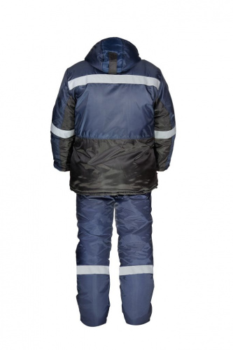 Костюм "Метеор Плюс": куртка, полуком, утепленный (т.син с чёрным и СОП), ткань Оксфорд фото 8
