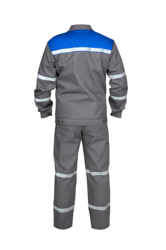 Костюм "Универ-ГЛОБАЛ": куртка, полукомб (серый с васильковым и СОП-25) ткань Смесовая фото 2