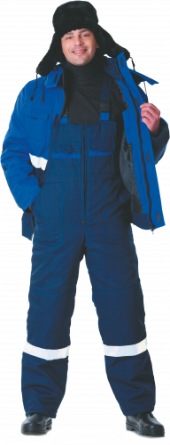 Костюм "Новатор":куртка, п/к, утепл. (синий с васильковым и СОП), ткань Смесовая