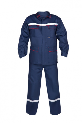 Костюм "Профессионал": куртка, полу (синий с красным кантом и СОП25мм) ткань Смесовая фото 5