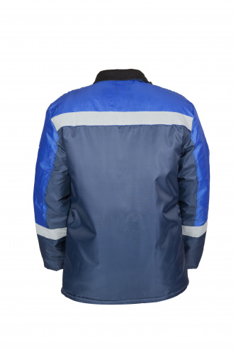 Куртка "Гастарбайтер" утепл. (синий с васильковым и СОП) ткань Оксфорд фото 2