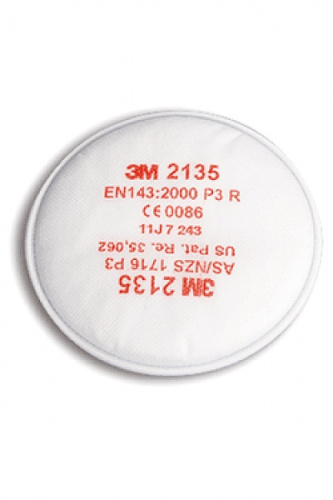 Фильтр 3М™ 2135 (P3) для очистки от пыли, тумана, дыма, асбеста, радионуклидов