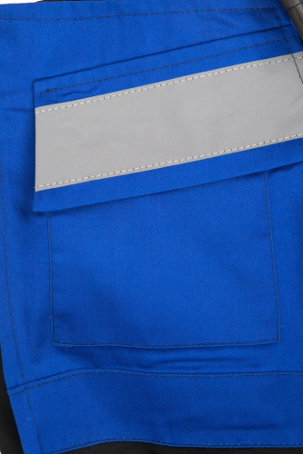 Костюм "Орион": куртка, полукомбинезон ( черным с васильк и СОП), ткань Смесовая фото 6