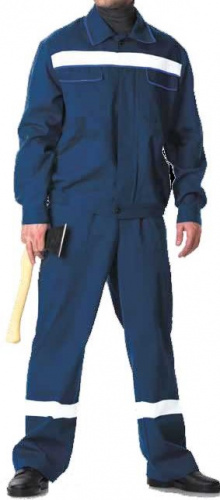 Костюм "Универсальный": куртка, полук (темно-синий с васильковым и СОП) тк. Смесовая