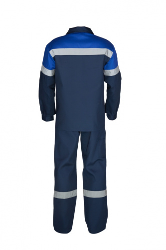 Костюм "Сургут": куртка, брюки (тёмно-синий с васильковым и СОП), ткань Смесовая фото 2