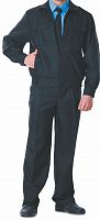 Костюм "Альфа": куртка, брюки (черный) тк. смесовая, 104-108/170-176