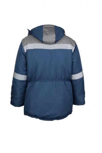 Куртка "Алегрия" утепл. (т.синий со св.серым,СОП) ткань Dewspo фото 2
